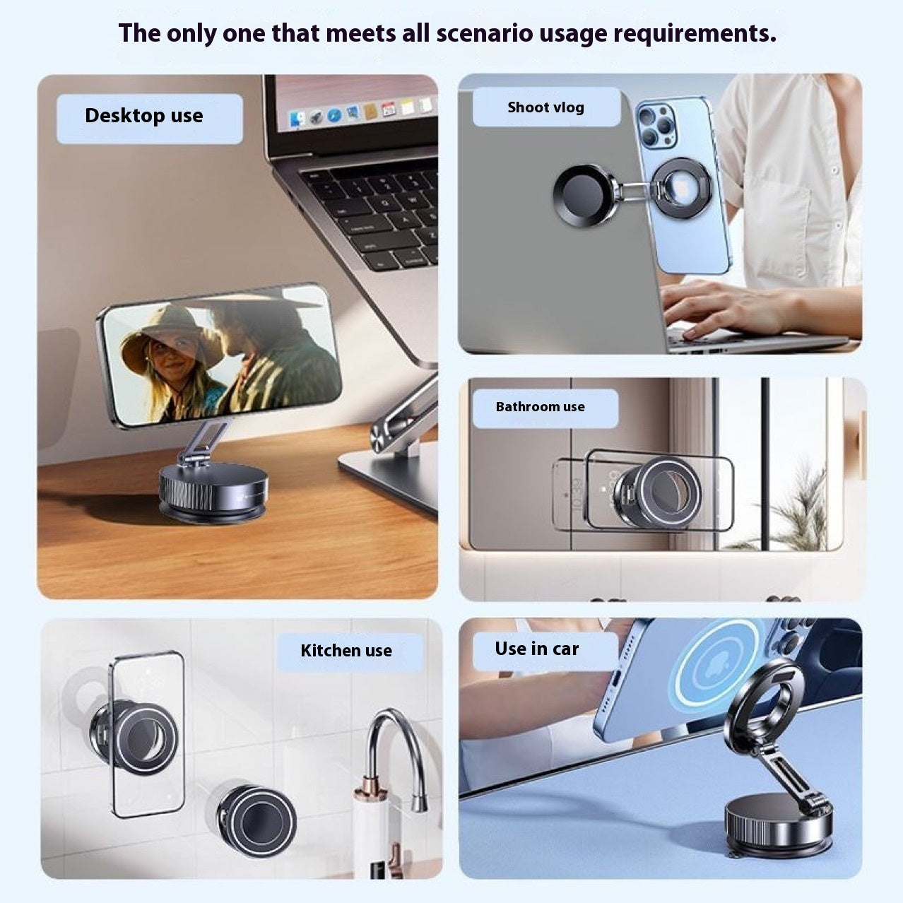 Magnetic Car Phone Holder 360° Rotatable & Foldable